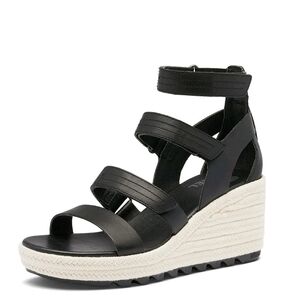 New SOREL sz 11 Women's CAMERON Multi-Strap Wedge Sandals 1999211553 SHALE MAUVE